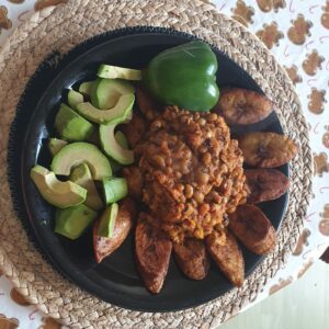 plantain and beans