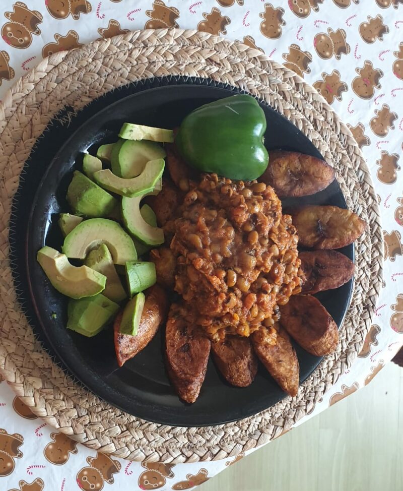 plantain and beans